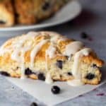 A Blueberry Scones Finished with a lemon glaze