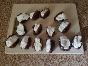 Prosciutto Wrapped Dates Stuffed with Goat Cheese