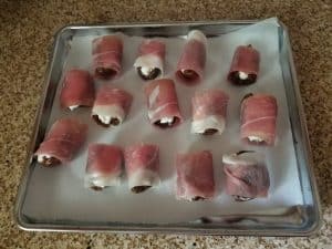 Prosciutto Wrapped Dates Stuffed with Goat Cheese