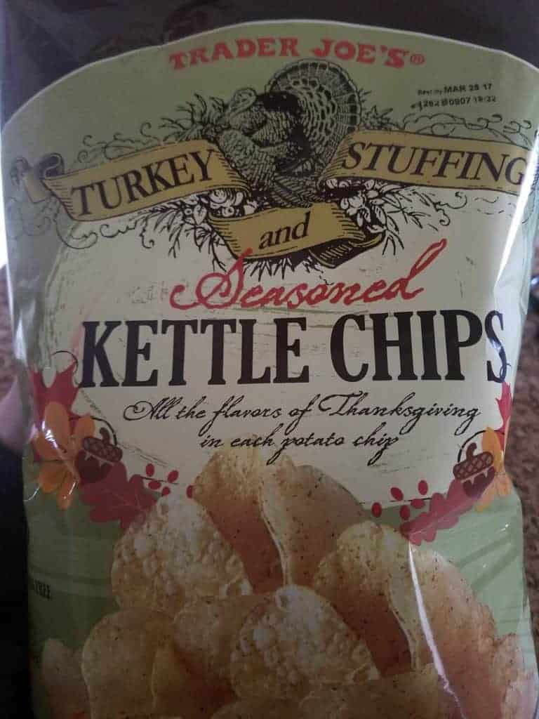 Trader Joe's Turkey Stuffing and Seasoned Kettle Chips