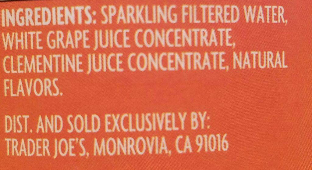 Trader Joe's Sparkling Clementine Flavored Juice