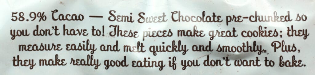 Trader Joe's Semi Sweet Chocolate Chunks description