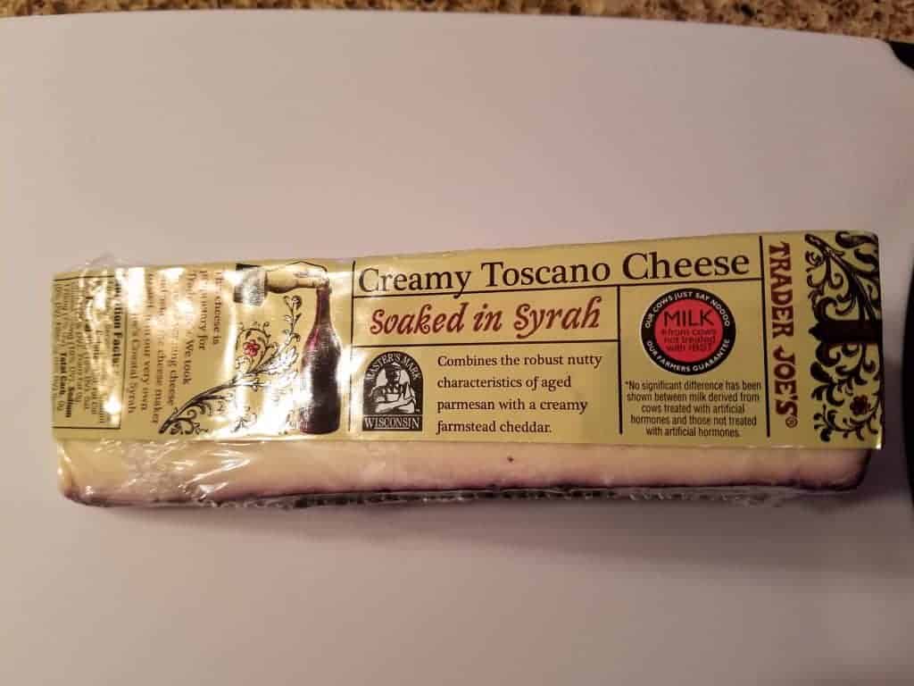 Trader Joe's Creamy Toscano Cheese Soaked in Syrah