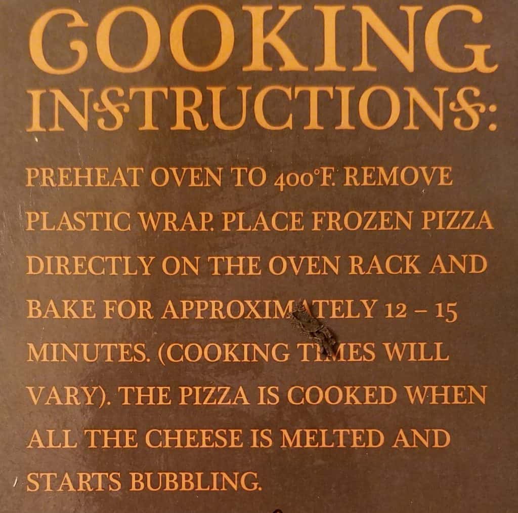 Trader Joe's Organic Sicilian Style Pizza Cooking Instructions