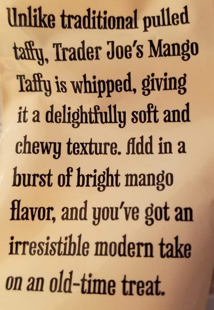 Trader Joe's Mango Taffy