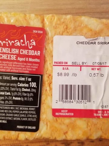 Trader Joe's Sriracha English Cheddar Cheese