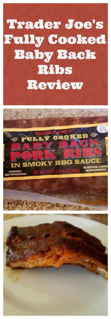 Trader Joes Fully Cooked Baby Back Pork Ribs Fully Cooked review. Want to know if this is something worth buying from Trader Joe's? All pins link to BecomeBetty.com where you can find reviews, pictures, thoughts, calorie counts, nutritional information, how to prepare, allergy information, and how to prepare each product. 