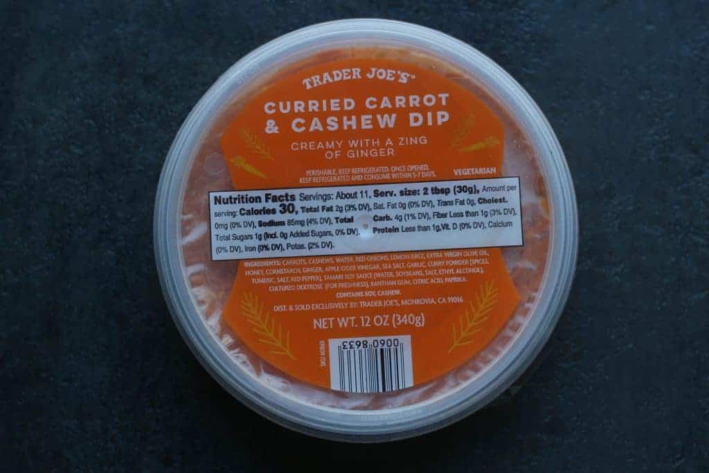 Trader Joe's Curried Carrot and Cashew Dip