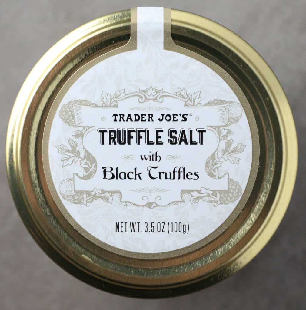 Trader Joe's Truffle Salt with Black Truffles packaging from the top