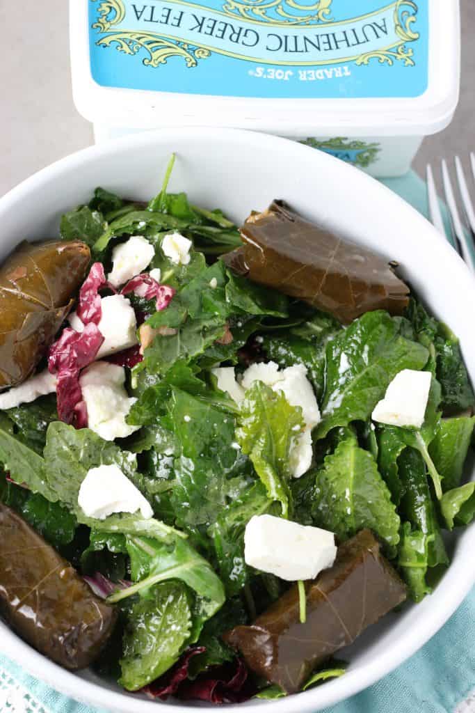 Trader Joe's Authentic Greek Feta in Brine in a salad