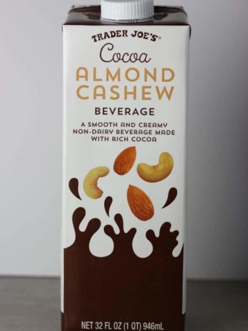 Trader Joe's Cocoa Almond Cashew Beverage package