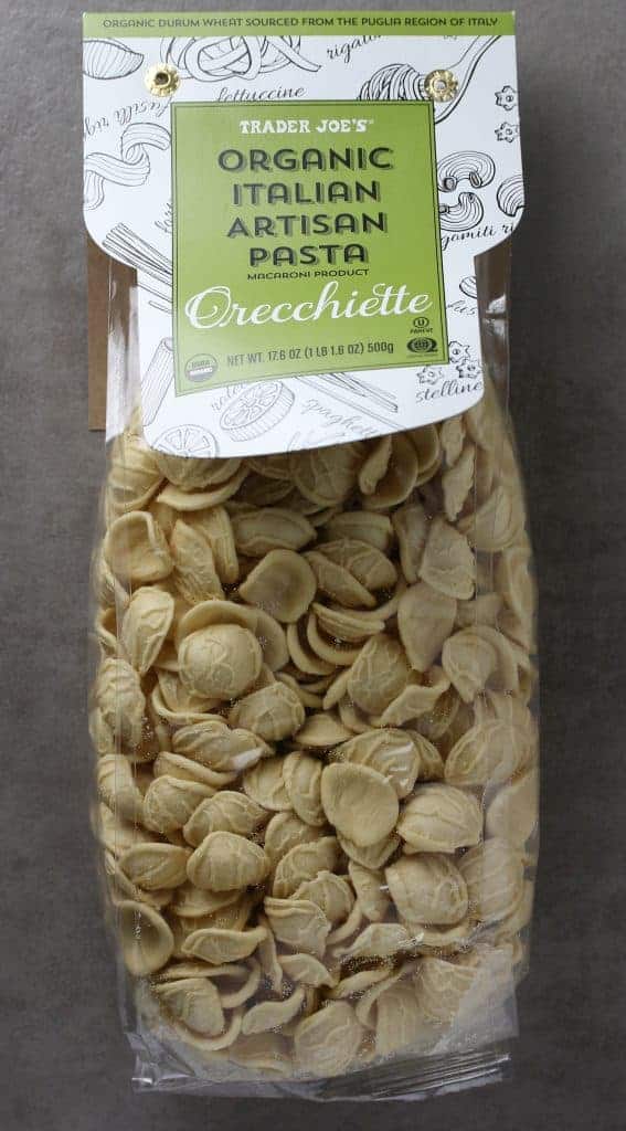 Trader Joe's Organic Italian Artisan Pasta Orecchiette bag