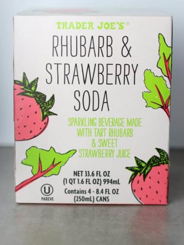 Trader Joe's Rhubarb and Strawberry Soda box