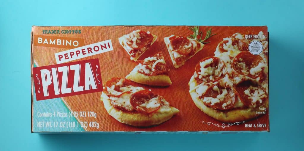 Trader Joe's Bambino Pepperoni Pizza box