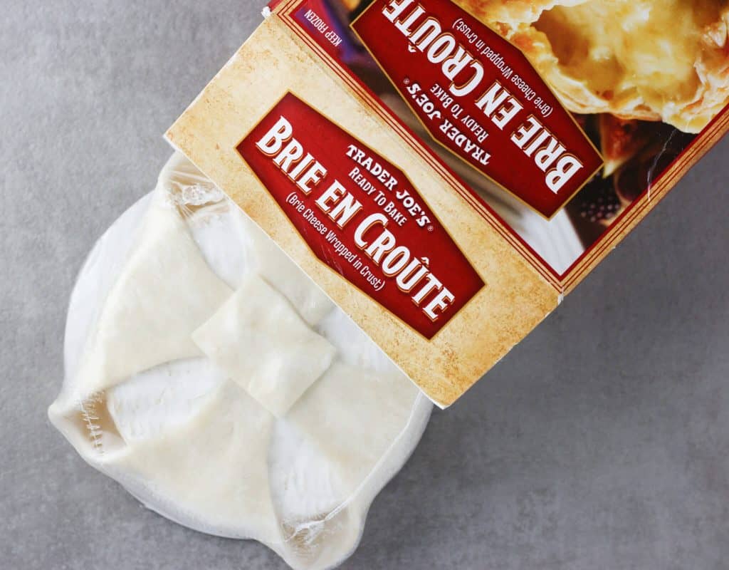 Trader Joe's Brie En Croute out of the package but still frozen