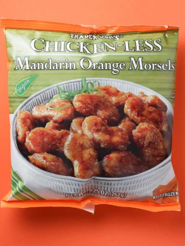 Trader Joe's Chickenless Mandarin Orange Morsels bag
