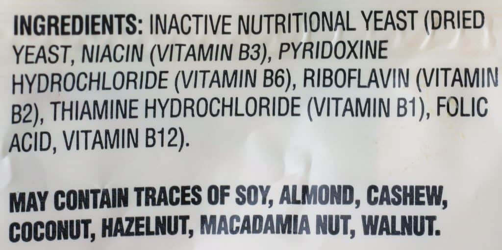 Trader Joe's Nutritional Yeast ingredients