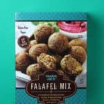 Trader Joe's Falafel Mix on a green background