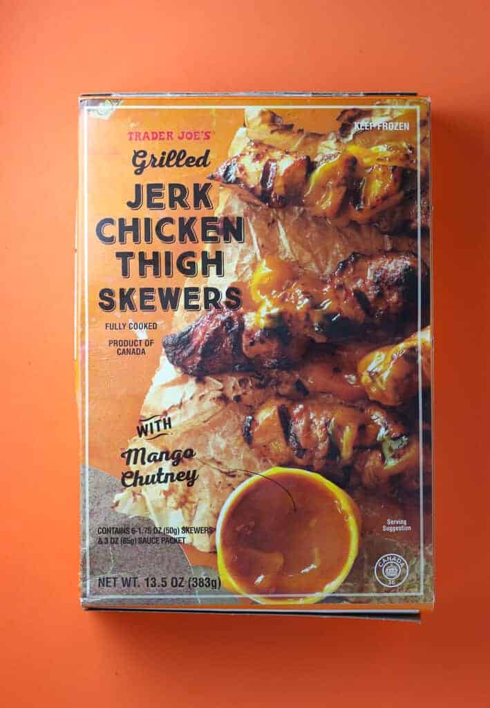 Trader Joe's Grilled Jerk Chicken Thigh Skewers - BecomeBetty.com