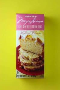 Trader Joe's Meyer Lemon Cake Mix with Lemon Icing box
