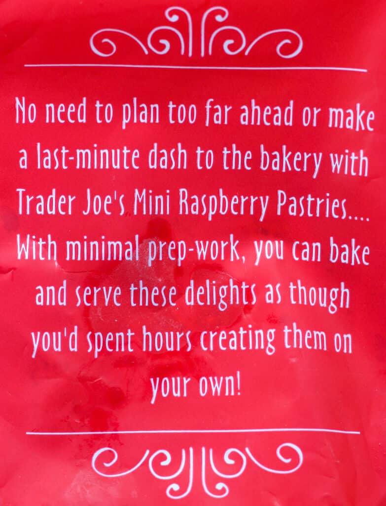 Trader Joe's 8 Mini Raspberry Pastries description