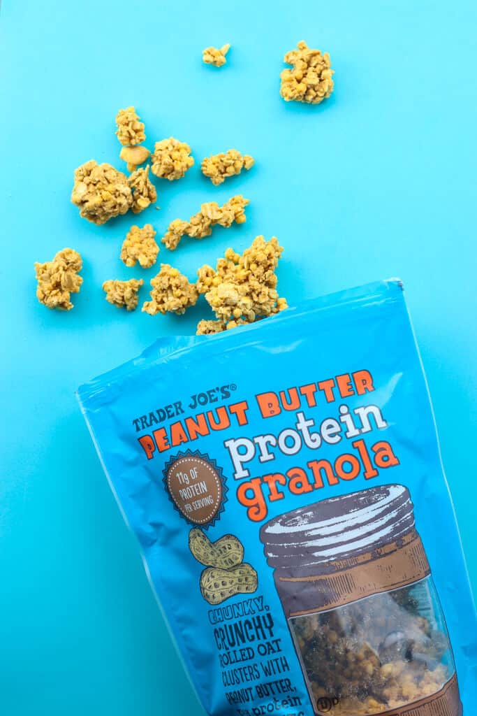 Trader Joe's Peanut Butter Protein Granola out of the bag