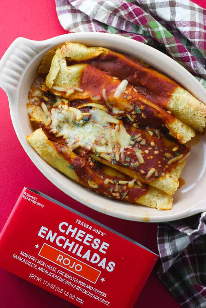 Trader Joe's Cheese Enchiladas Rojo fully cooked