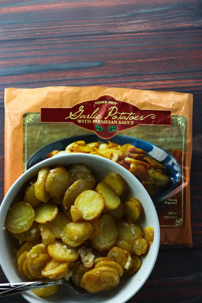 Trader Joe's Garlic Potatoes with Parmesan Sauce fully cooked