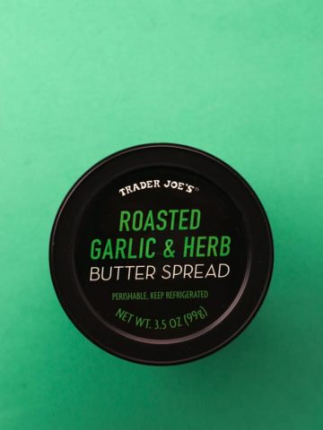 Trader Joe's Roasted Garlic and Herb Butter Spread package