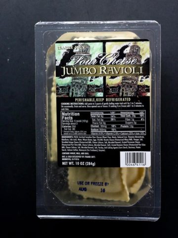 Trader Joe's Four Cheese Jumbo Ravioli