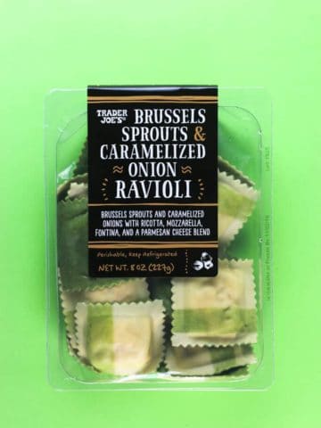 Trader Joe's Brussels Sprouts and Caramelized Onion Ravioli