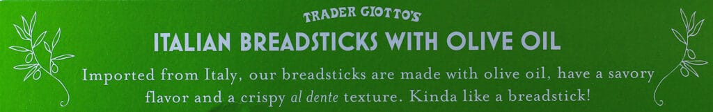 Trader Joe's Italian Breadsticks with Olive Oil description