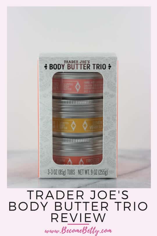 Pinterest image for Trader Joe's Body Butter Trio review