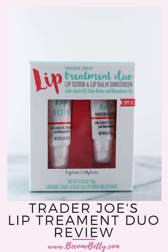 Pinterest image for Trader Joe's Lip Treatment Duo review