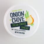 Trader Joe's Onion & Chive Cream Cheese Spread Review Pin for Pinterest