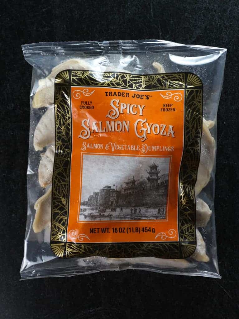 Trader Joe's Spicy Salmon Gyoza bag unopened