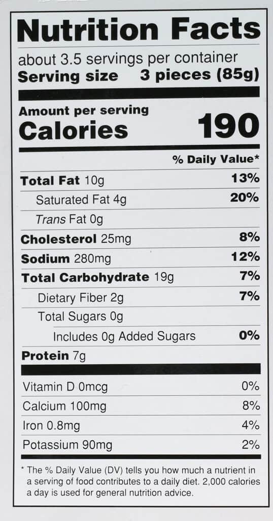 Calories and nutritional information for Trader Joe's Mac and Cheese Bites