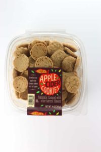 An unopened container of Trader Joe's Apple Cider Cookies