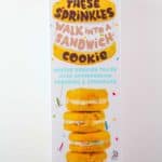 An unopened box of Trader Joe's These Sprinkles Walk Into a Sandwich Cookie