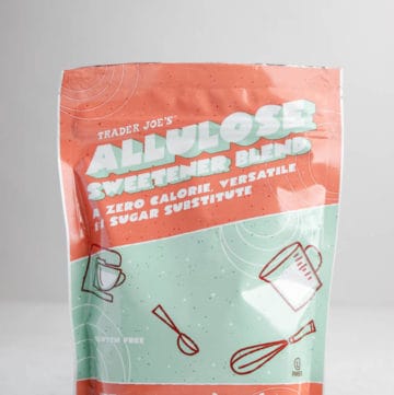 An unopened bag of Trader Joe's Allulose
