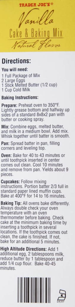 How to prepare Trader Joe's Vanilla Cake and Baking Mix in different ways