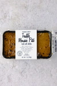 An unopened package of Trader Joe's Truffle Mousse Pate