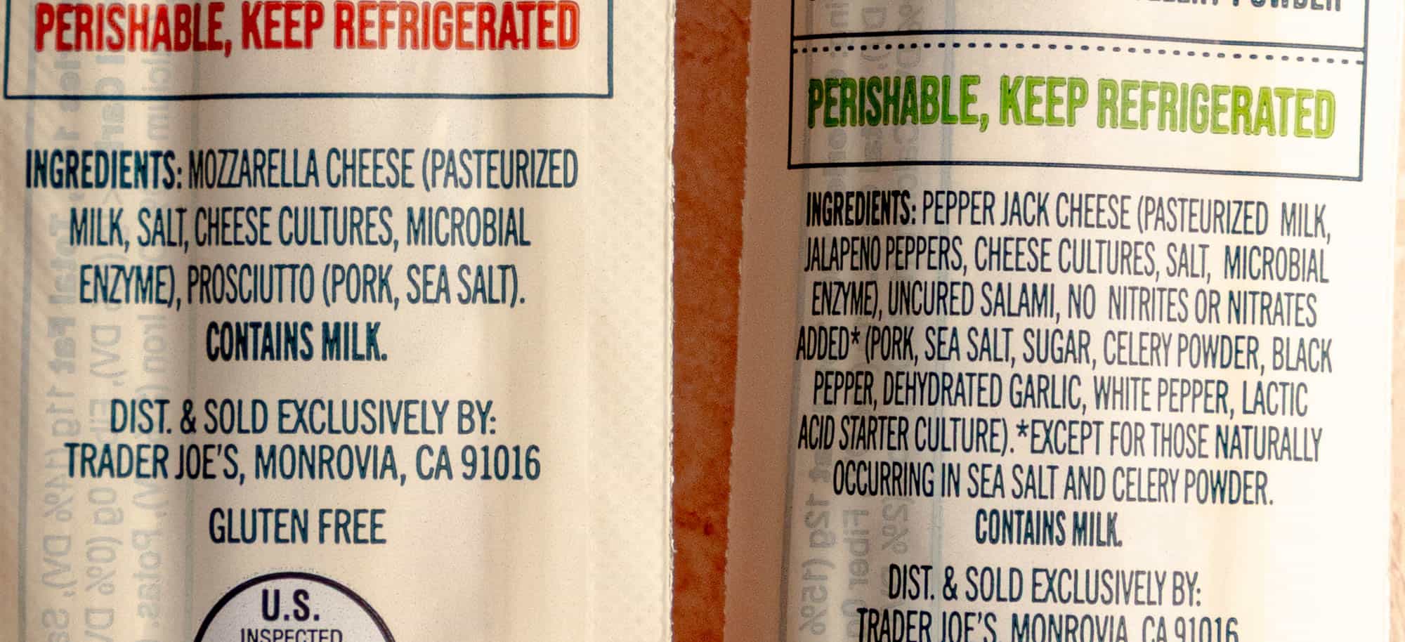 Nutritional information and ingredients in Trader Joe's Antipasto Sticks.