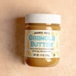 An unopened jar of Trader Joe's Granola Butter.