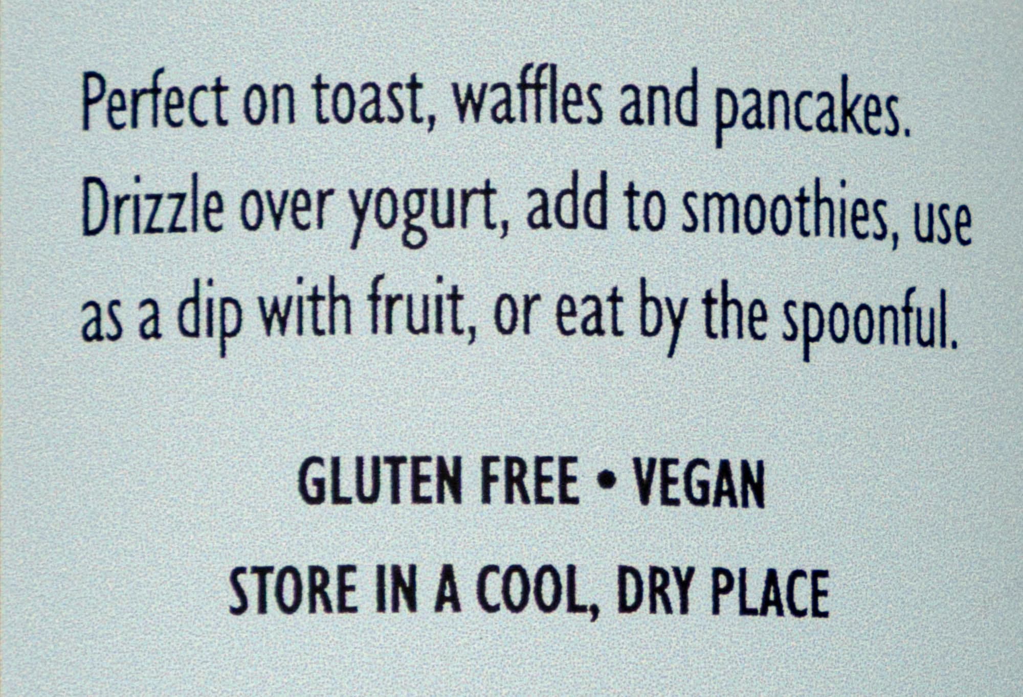 Trader Joe's Granola Butter description from the side of the jar.